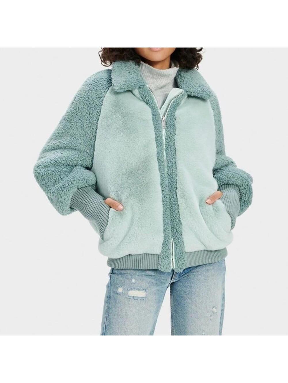 EUC UGG Augusta Sherpa Baseball Jacket size S